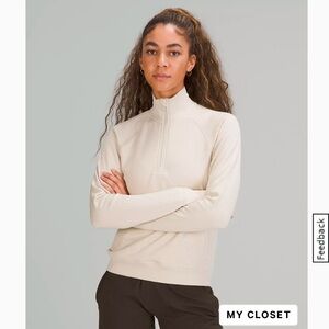 Lululemon engineered warmth half zip in ivory